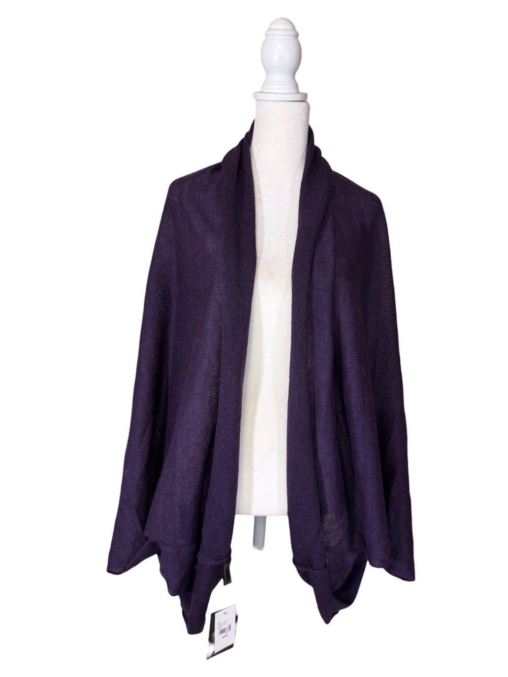 Purple Open-Front Women’s Sweater Scarf Cardigan one size new with tag 58x36